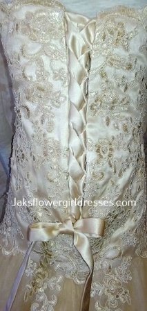 light champagne flower girl dress